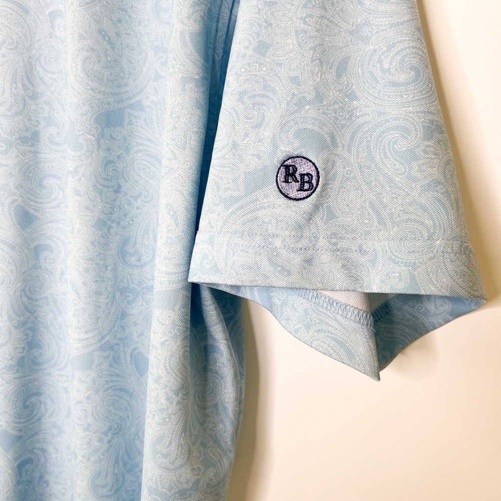 Turtleson Polo Shirt Paisley Print Short Sleeve - Picture 4 of 6